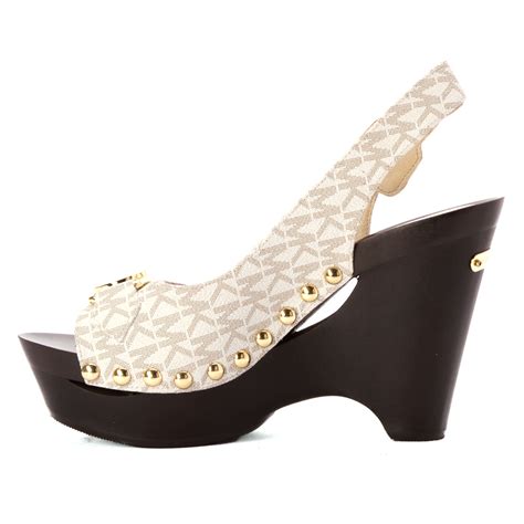 michael kors charm slingback wedge